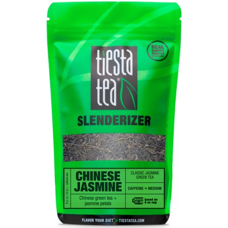Jasmine Loose Leaf - Tiesta Tea Slenderizer, Chinese Jasmine, Loose Leaf Green Tea Blend, Medium Caffeine, 1.8 Ounce Pouch