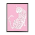 thumbnail image 2 of Stupell Industries Pink Modern Leopard Cheetah Portrait Piercing Gaze Graphic Art Black Framed Art Print Wall Art, Design by Birch&Ink, 2 of 5