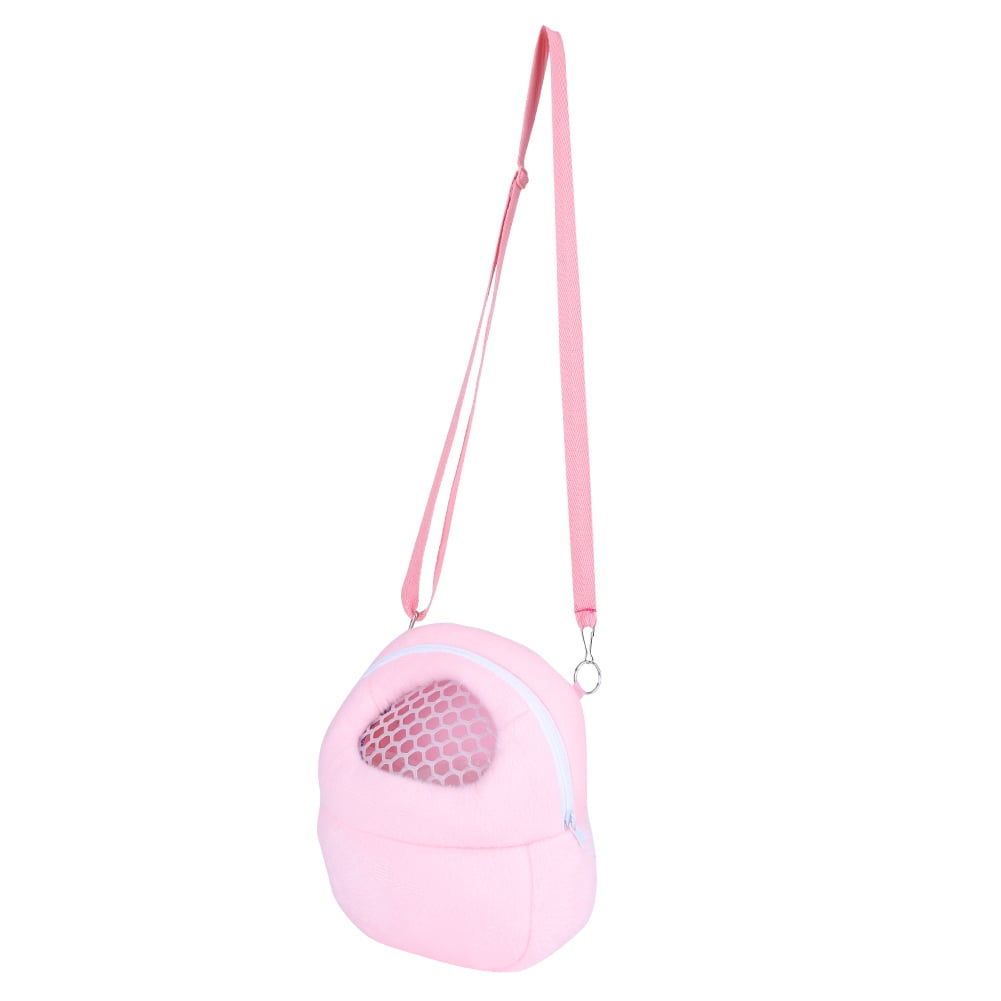LYUMO Pet Carrier Bag, Rat Carrier Hamster Hedgehog Ferret Sleep Traveling Bag Pocket S Pink