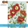 thumbnail image 3 of Toland Home Garden Poppies & Daisies Flower Flag Double Sided 28x40 Inch, 3 of 5