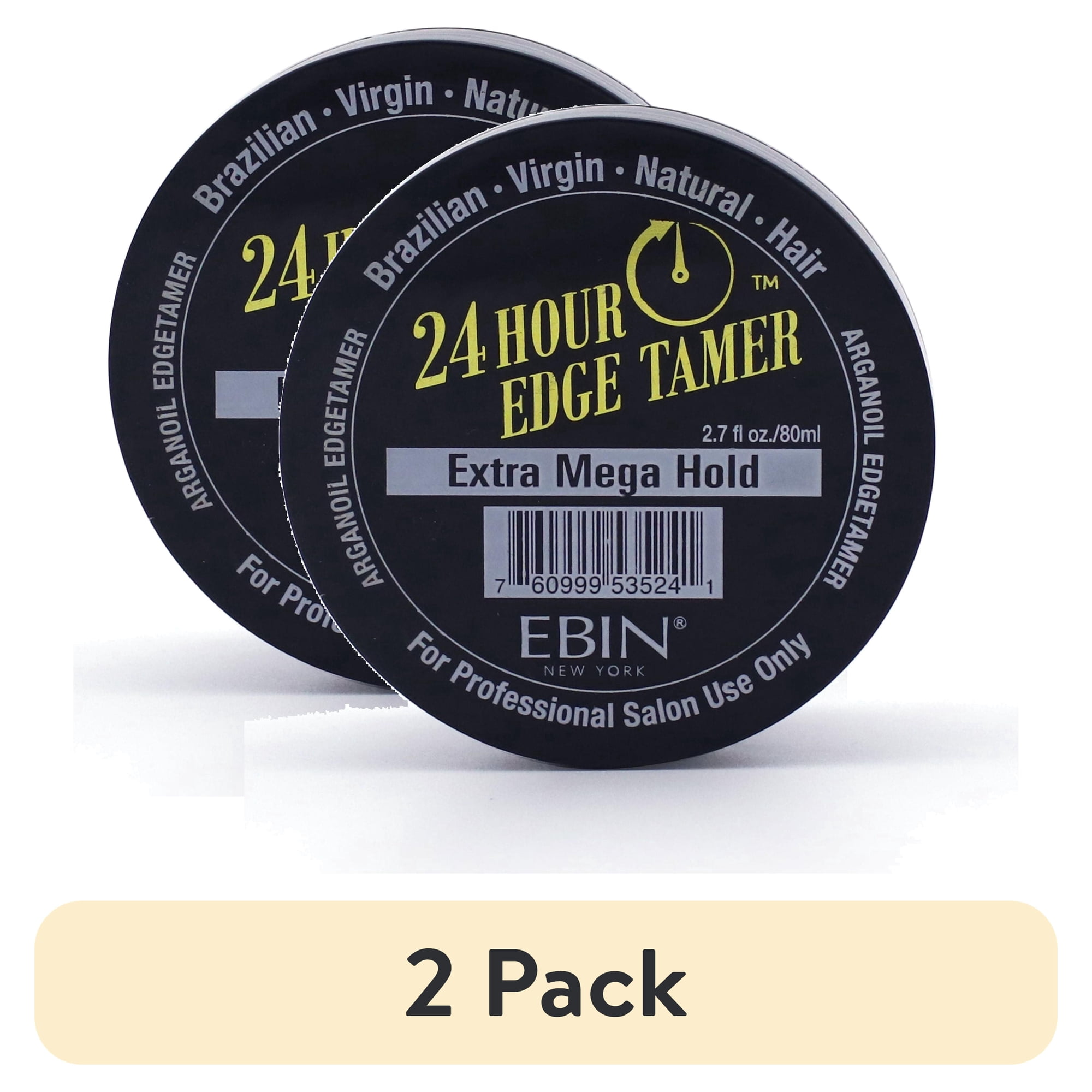 (2 pack) EBIN NEW YORK 24 Hour Edge Tamer Extra Mega Hold Hair Gel 2.7 oz, 1 Count