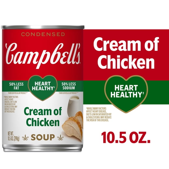 Campbell's Condensed Heart Healthy Cream of Chicken Soup, 10.5 oz Can