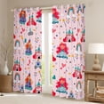 thumbnail image 2 of jejeloiu Cute Cartoon Castle Curtains Pack of 2 (42x84 Each),Kawaii Princess Curtains Blackout,Vartoon Pumpkin Carriage Bedroom Curtains For Girls,Ultra Soft Home Decor, 2 of 6