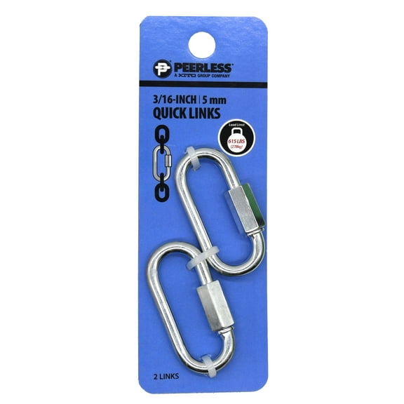 3/16" Quick Links, 2-Pack, Peerless Chain Company, #4721138
