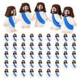 thumbnail image 6 of 12/48Pcs Mini Jesus Figurine PVC Savior Jesus Figure Model Statue Sculpture Desktop Decoration Easter Ornament Christmas Festival Gift-12pcs,Red, 6 of 8
