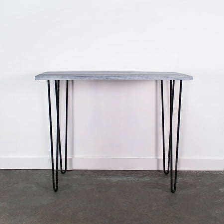 UPC: 0696952340693 | Fullerton Rustic Solid Wood Desk with Hairpin Legs