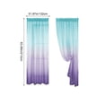thumbnail image 3 of Two-Tone Gradient Sheer Curtains With Rod-Through Designs Stylish Concise Curtains Breathable Sheer Curtains For Bedrooms And Living Rooms, 3 of 6