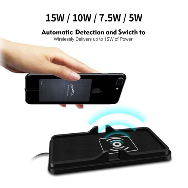 Qi Wireless Car Phone Charger Fast Charging Pad Mat for Samsung