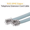 thumbnail image 5 of Telephone Cable To Male Modular Telephone Extension Lead Cable Cord,Telephone Cable With Standard Rj11 Plug Line Couplers - Grey, 5 of 6