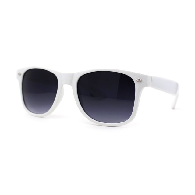 Classic Iconic Pop Color Horn Rim Sunglasses White Smoke