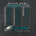 thumbnail image 5 of Men's Fanatics Heather Charcoal Philadelphia Eagles Super Bowl LIX Champions Roster T-Shirt, 5 of 5