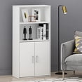 thumbnail image 5 of Furinno Pasir Armoire de Rangement avec 2 Étagères Ouvertes et 2 Portes, Blanc, 5 of 5