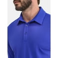thumbnail image 4 of Birdie Bound Men's and Big Men’s Textured Stripe Golf Polo Shirt, Sizes XS to 5XL, 4 of 5