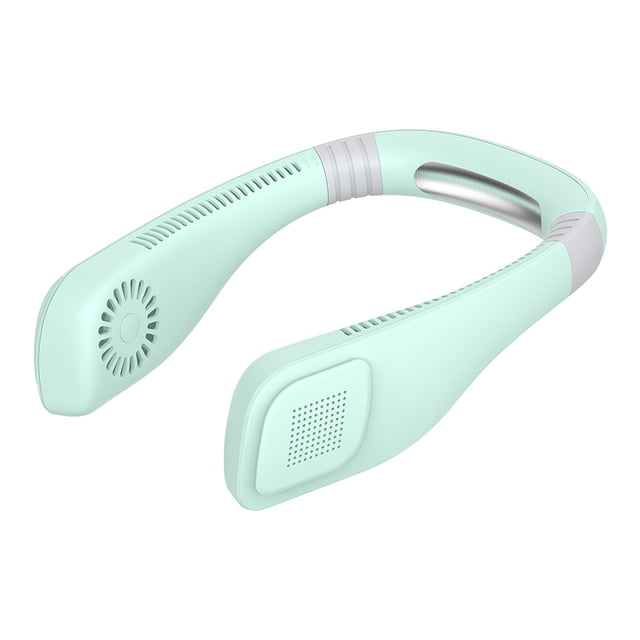 Generic Ventilador portátil sin aspas para cuello, ideal para viajes y actividades al aire libre, con diseño moderno y ajuste cómodo.