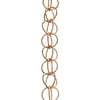Monarch Rain Chains Pure Copper Ring Rain Chain Replacement Downspout for Gutters, 8-1/2-feet Length