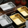thumbnail image 6 of HomeLife Serving Trays Non-stick Multifunctional Stainless Steel Rectangle Metal Tray for Kitchen, 6 of 13