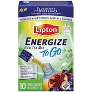 Lipton Blueberry Pomegranate Energize To Go Iced Tea Mix, 0.4 oz