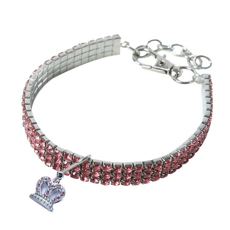 Malltop Shawn Pet Decoration Triple Diamond Collar Dog Cat Accessories Necklace Pet Jewelry