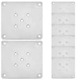 thumbnail image 1 of Muebles de 8 piezas Placa de accesorio de fijación de la pierna Reparación de muebles de 5 agujeros Placa de montaje plano, 1 of 8
