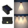 thumbnail image 1 of 4 Pcs LED Solar Wall Lamps Stair Light Outdoor Lighting Warm Light, 1 of 6
