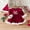 Red, variant on ZEHJUHAN Baby Christmas Letter Print Plush Long Sleeve A-Line Dress and Hairball Hat Set Kids Party Wear Red,0-3M