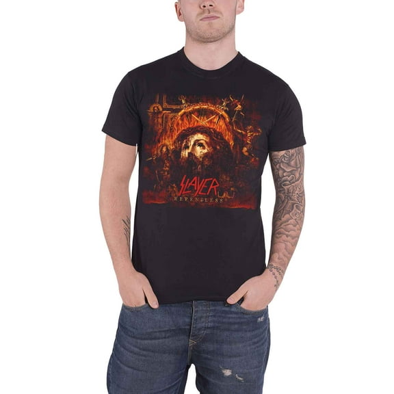 Slayer Mens T Shirt Black Repentless Album cover Band Logo Official