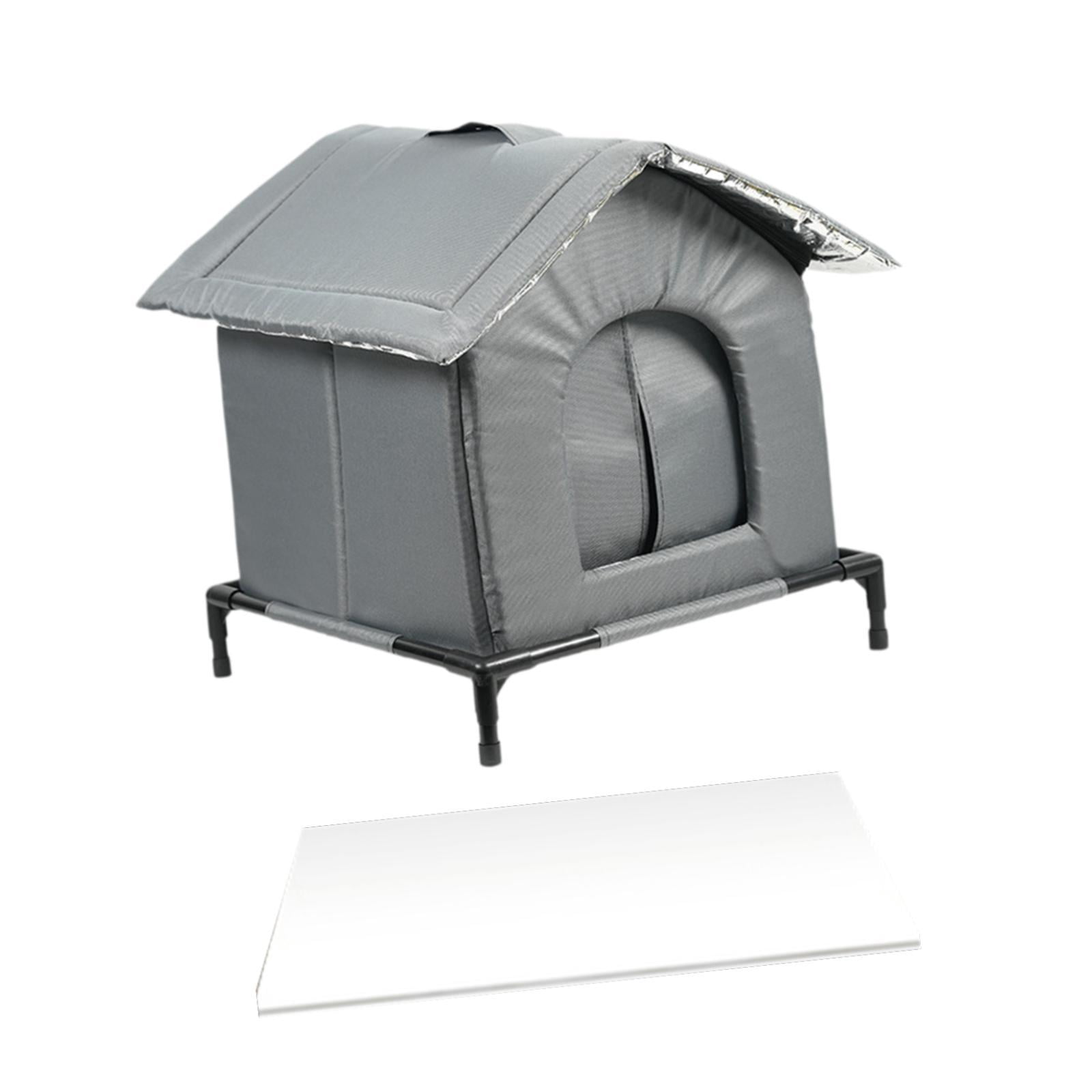 Bvdfgk Outdoor Cat House Cats Tent Portable Weatherproof Elevated Feral Cat Shelter Pet S