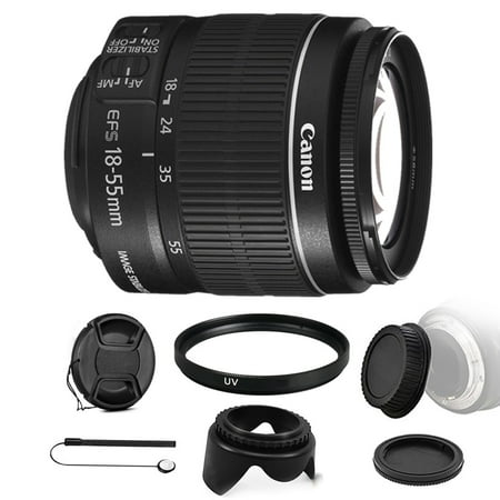 Canon EF-S 18-55mm f/3.5-5.6 IS II Standard Lens with 58mm UV Filter and Cap Holder for Canon Digital SLR Cameras