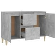 thumbnail image 2 of vidaXL Sideboard Concrete Grey 101x35x70 cm Engineered Wood, 2 of 4