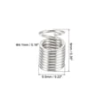 thumbnail image 2 of Unique Bargains Cord End Caps, 100Pcs 5.5x9mm Metal Spring Coil End Tips Crimp Terminators Caps Silver White, 2 of 5