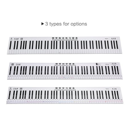 Fingering Version 88 Keys Piano Keyboard Fingering Practice Chart Sheet ...