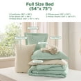 thumbnail image 5 of Cozy Comfort Full Size Comforter Set Sage Green, 7 Pieces Soft Bedding Sets with Comforter, Sheets, Pillowcases & Shams, All Season Boho, Contrasting Design, 5 of 8