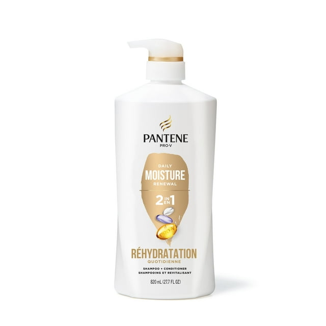 Shampooing et revitalisant 2 en 1 Pantene Réhydratation quotidienne 820 mL