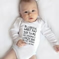 thumbnail image 2 of Be Careful What You Say to Me My Grandma's Crazy Bringing Home Baby Outfits Girl Long Sleeve Girls Rompers White Baby Boy on, 2 of 5