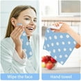 thumbnail image 5 of Coolnut 4 PCS White Polka Dots Washcloths, 12 X 12 Inches Cotton Wash Cloths, Highly Absorbent and Soft Face Towels for Bathroom,Gym,Hotel and Spa, 5 of 6