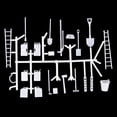 thumbnail image 2 of TISHITA 1/16 White Tool Kits Shovel for WPL 4WD 2.4 RC Car Vehicle Models Body Decor, 2 of 8