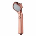 thumbnail image 1 of Monstrate Cabezal de ducha de lluvia a presión de alta calidad, cabezal de ducha de 4 velocidades, filtro de ahorro de agua, boquilla de Juegos de accesorios de baño oro rosa, 1 of 6