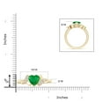 thumbnail image 3 of ANGARA Natural Solitaire 1.2 ct Emerald Heart Engagement Ring with Diamond Accents in 14K Yellow Gold for Women (Size-7mm) | May Birthstone, Anniversary, Jewelry Gift for Women | Natural Emerald Ring, 3 of 7
