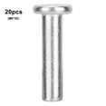 thumbnail image 3 of Noref 20pcs M6 GB867 Flat Head Aluminum Rivets Flat Head Rivet Long Service, 3 of 7