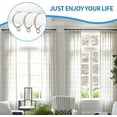 thumbnail image 5 of 44 Pack Curtain Rings with Eyelets, Metal Drapery Ring for Pinch Pleat Curtains, Drape Ring 1.5 Inch I D, Fits Up to 1.2 in Rod (Silver), 5 of 7