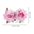 thumbnail image 2 of Unique Bargains 1 Pc Women's Portable Simulated Flowers Hair Clip Comb for Parties Pink Polyester Fabric Iron, 2 of 4