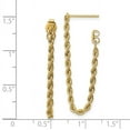 thumbnail image 4 of 14K Yellow Gold Delicate Polished 2.15 mm Rope Post Earrings, 4 of 4