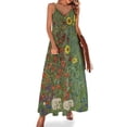 thumbnail image 2 of Gustav Klimt - Farm Garden With Sunflowers (1907) Sleeveless Dress dress summer bandage dress long sleeve dress Womens dresses, 2 of 6