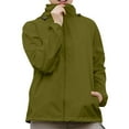 thumbnail image 2 of ChicHaven Women's Hooded Rain jacket Waterproof Lined Raincoat Windbreaker Great for Outdoor Trench Style and Travel Army Green XL, 2 of 4