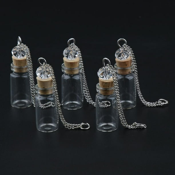 5PCS Aceites Esenciales Difusor Viales Collar Colgante Botellas de con Corchos - 1ml Borrar Salvador Collar colgante