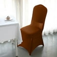 thumbnail image 5 of BalsaCircle Cinnamon Brown Spandex Stretchable Banquet Solid Chair Covers Slipcovers, 5 of 8