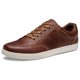 thumbnail image 1 of Zapatillas Jousen AMY904 casuales de cuero para hombre de negocios, rojo y marrón, 1 of 4