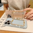thumbnail image 4 of Metal Rhinestone Stand Electroplating Phone Case For IPhone 16 15 14 13 12 11 Pro Max XR 7 8 Plus SE2/SE3 Shockproof Back Cover Dark blue For iPhone 12 Pro, 4 of 6