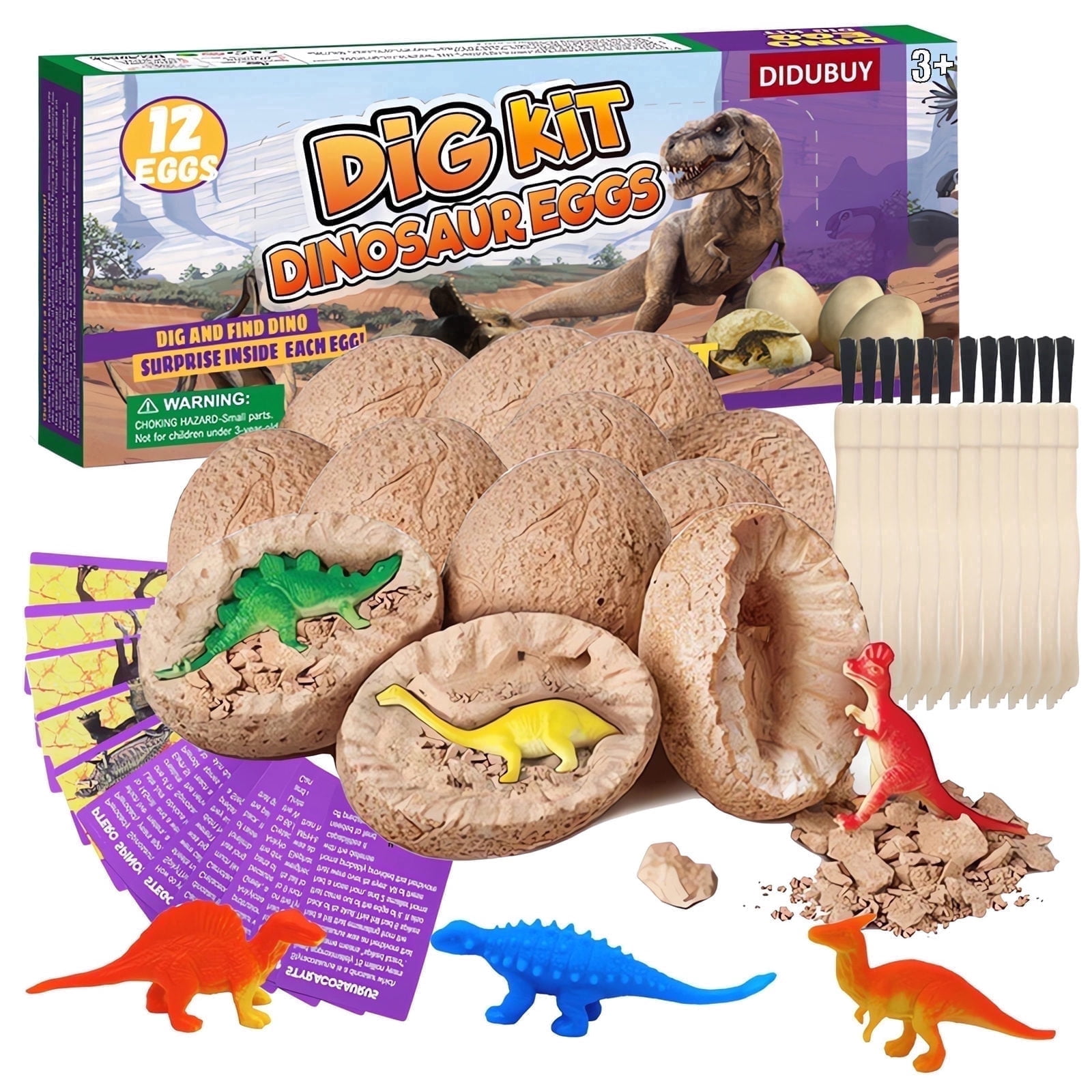 National Geographic Jumbo Dinosaur Egg Dig Kit – Excavate 12 Dino