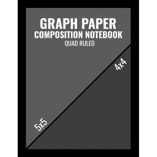 Graph Paper Composition Notebook Quad Ruled Doubled Sided Coordinate